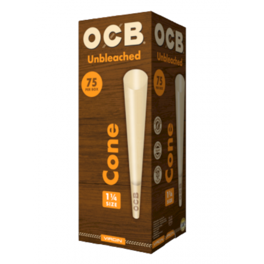 OCB Unbleached Virgin Cones 1 1/4 Size - 75ct OCB Unbleached Virgin Cones 1 1/4 Size - 75ct